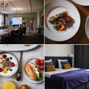 Heldagskonferens med logi & 3-rätters middag